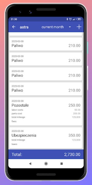 Fuel calculator - Preview 2