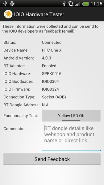 IOIO Hardware Tester - Preview 2