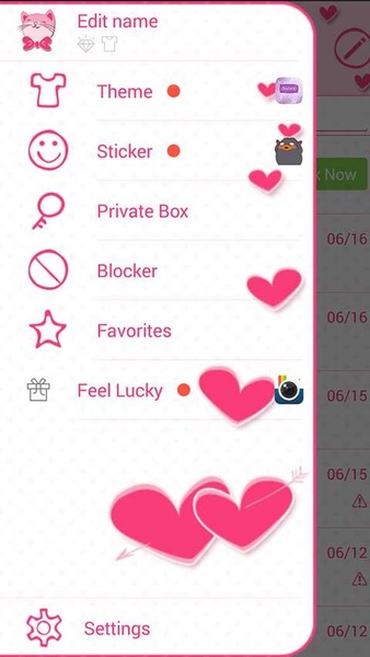 Pink Love SMS - Preview 3