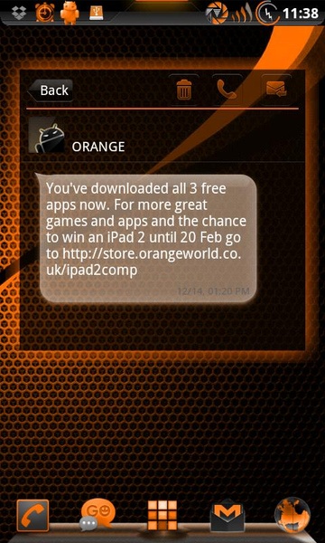 GOWidget SunsetOrangeICS Theme by TeamCarbon - Preview 3