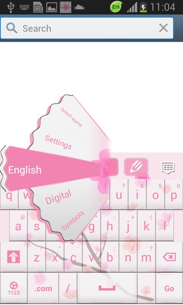 Pink Flowers GO Keyboard - Preview 4