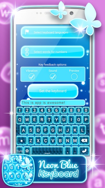 Neon Blue Keyboard Changer - Preview 5