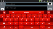 GO Keyboard Red Roses Theme screenshot 5