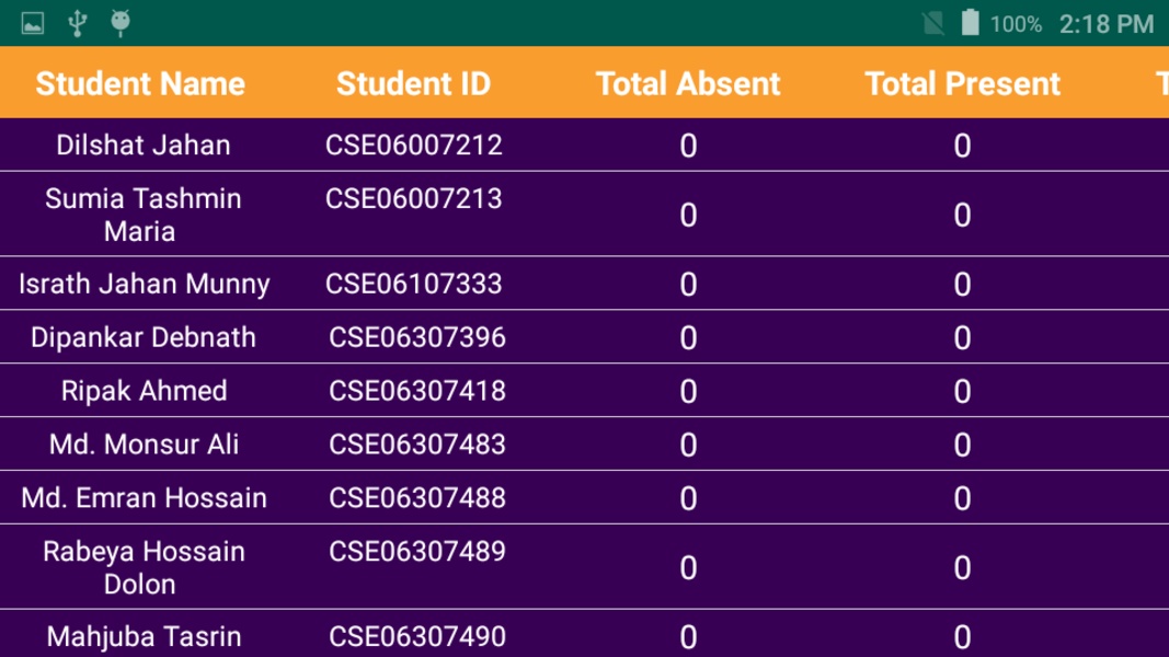 Class Attendance - Preview 2