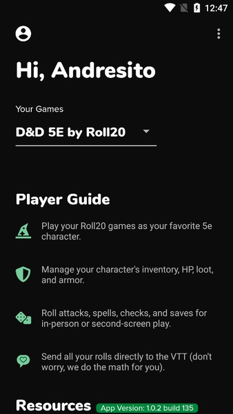 Roll20 Companion - Preview 3