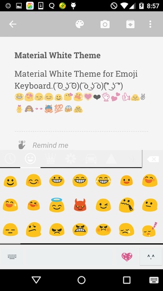 Material White Emoji Keybaord - Preview 5