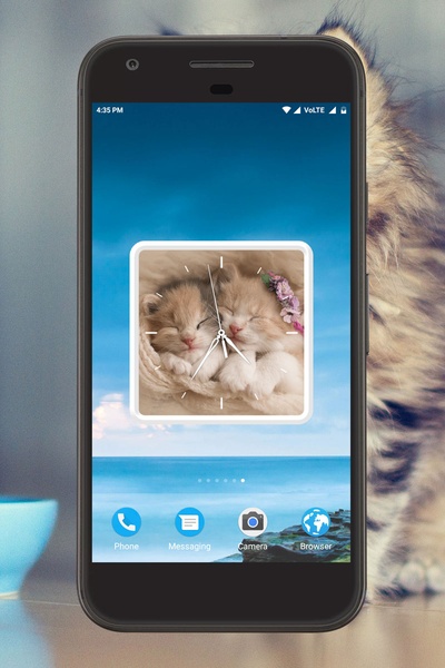 Kitten Clock Live Wallpaper - Preview 1