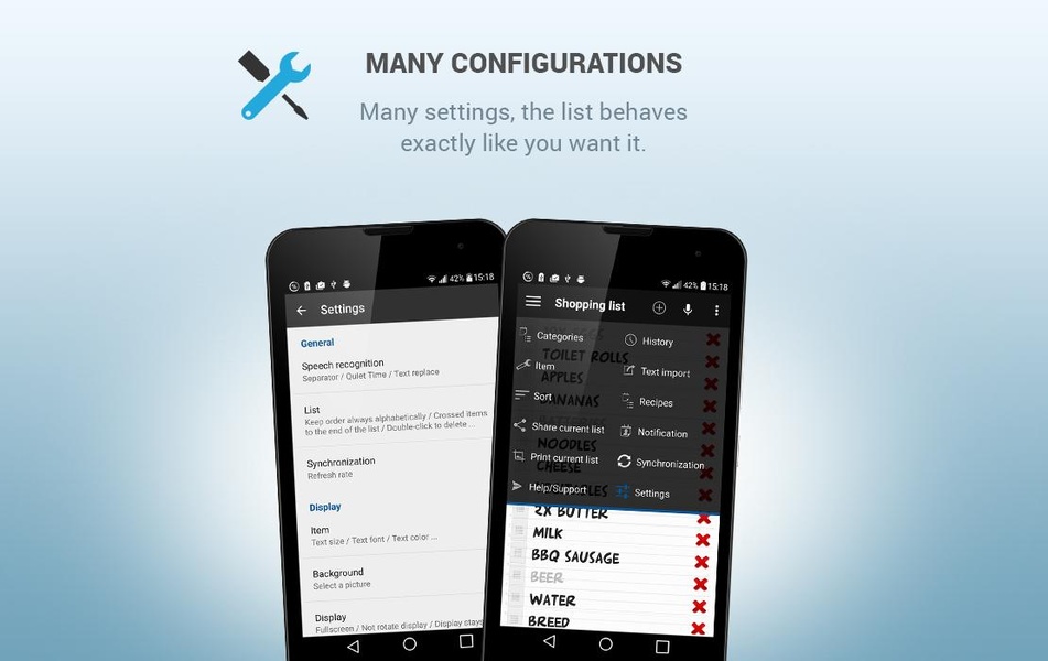 Shopping list with voice input - Preview 3