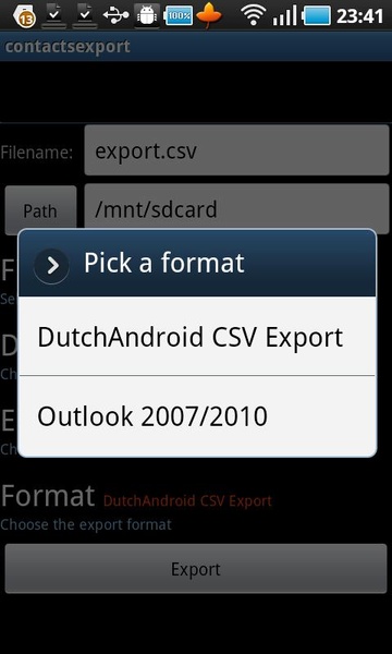 Contacts Export - Preview 2