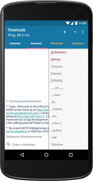 AndroIRC - Preview 6