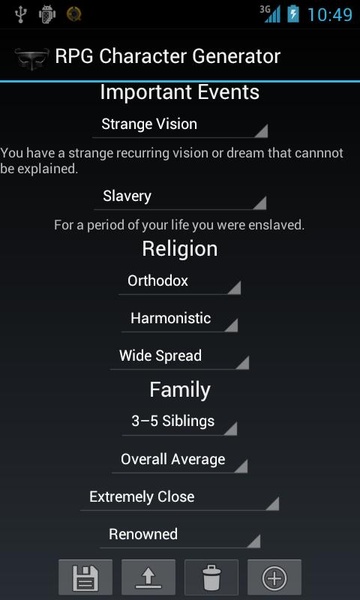 RPG Character Generator - Preview 2