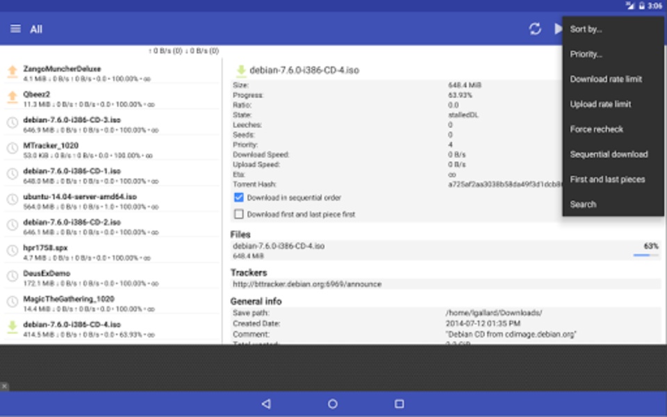 qBittorrent Client - Preview 6
