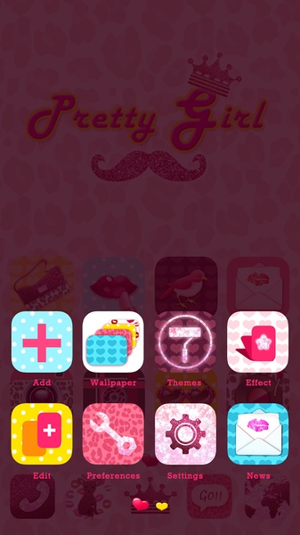Pretty Girl GOLauncher EX Theme - Preview 1