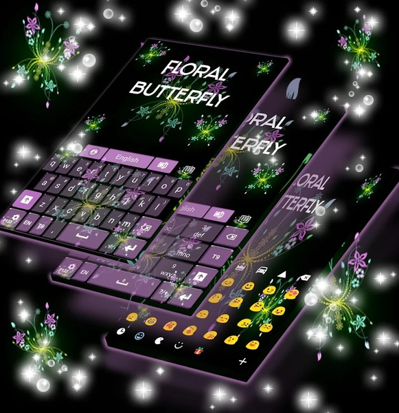 Floral Butterfly Keyboard - Preview 3