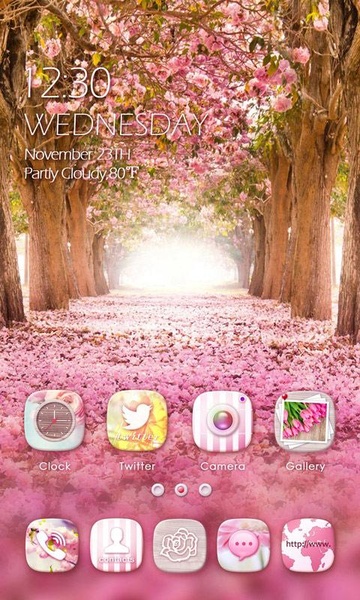 Flower Whisper GOLauncher EX Theme - Preview 7