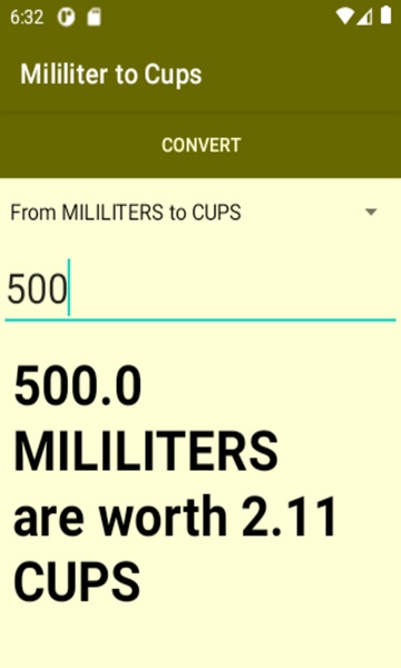 Mililiter to Cups converter - Preview 4