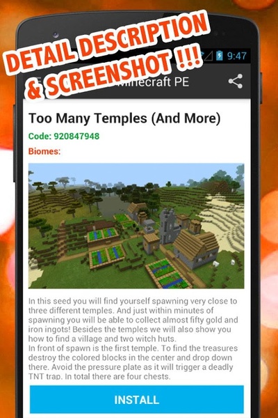 Seeds for Minecraft PE - Preview 1