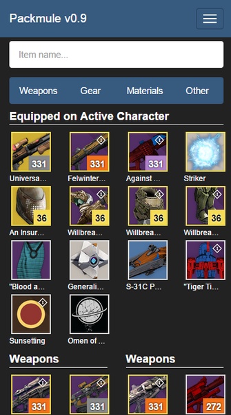 Packmule for Destiny - Preview 3
