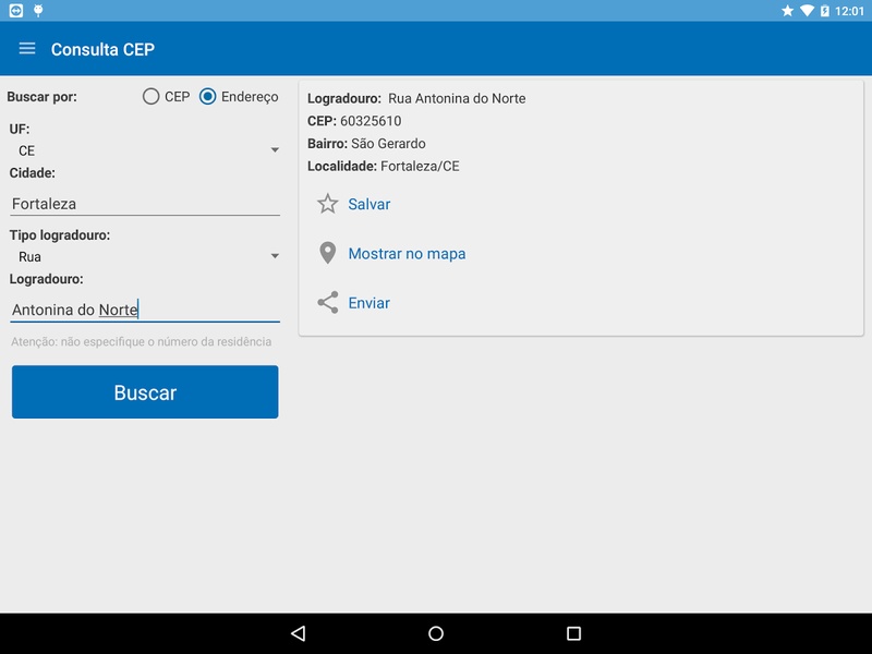 Consulta CEP - Preview 1