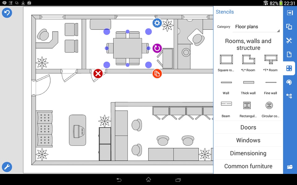 Floor store planner app