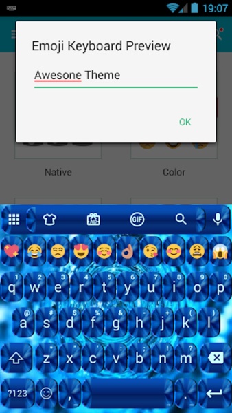 Theme Shading Blue for Emoji Keyboard - Preview 6