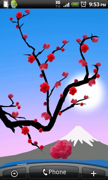 Red Sakura Live Wallpaper - Preview 3