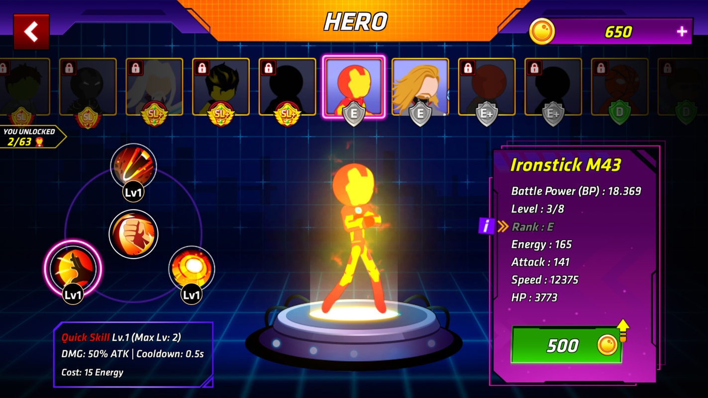 Tải hack Super Stickman Heroes Fight game