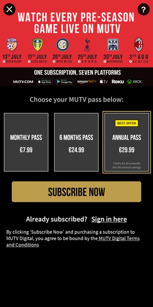 MUTV - Manchester United TV::Appstore for Android