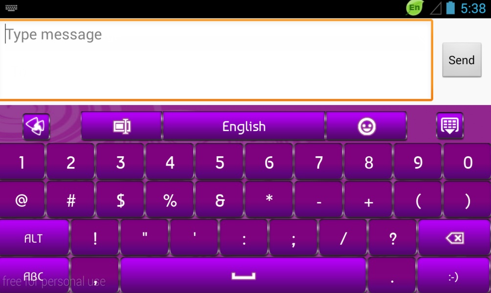 GO Keyboard Purple Light Theme - Preview 2