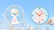 Analog clock Flowery kiss screenshot 4