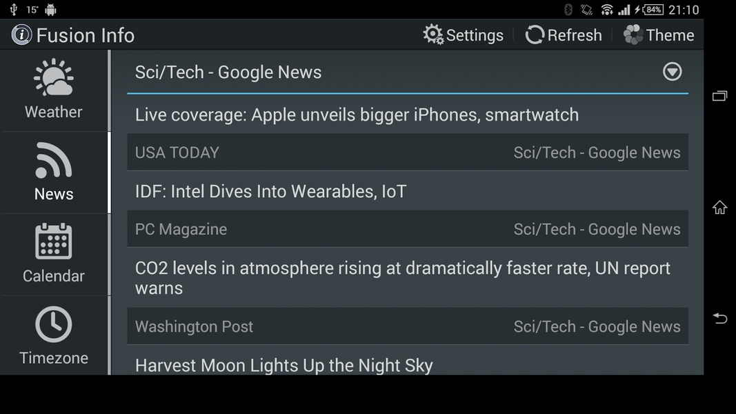 Fusion Info Widget - Preview 2