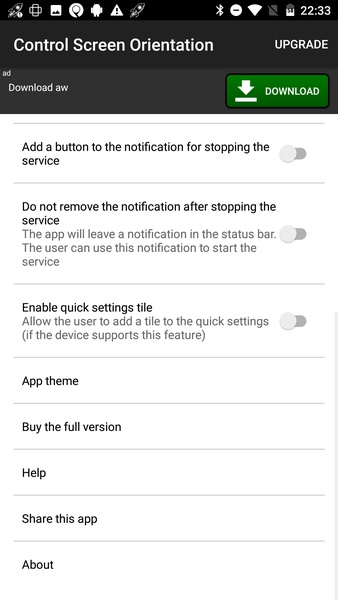 Control Screen Orientation - Preview 3