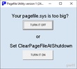 Pagefile Utility version 1 screenshot 1