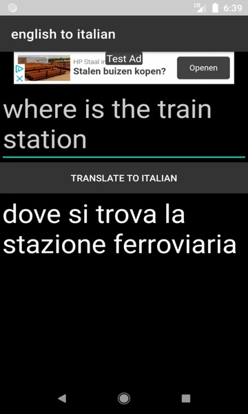 english to italian translator - Preview 2