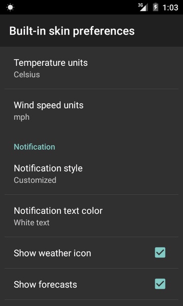 Weather notification - Preview 1