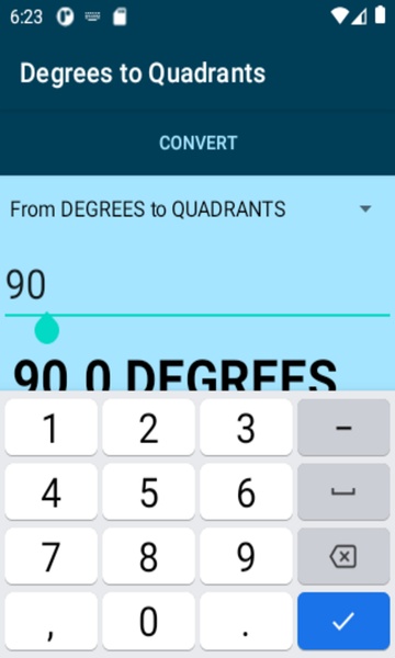Degrees to Quadrants converter - Preview 3