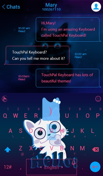 Navy Blue Yogurt TouchPal Theme - Preview 5