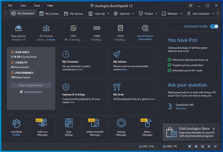 Приложение Auslogics BoostSpeed для оптимизации работы Windows
