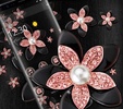 Pink Gold Flower Black Luxury Theme screenshot 6