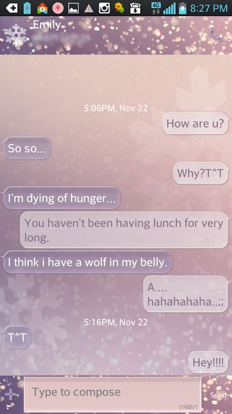 GO SMS WINTER IS COMING Theme - Preview 3