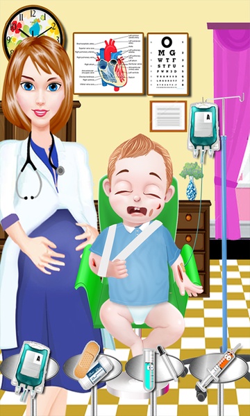 Pregnant Doctor Examines Newborn Baby - Preview 6