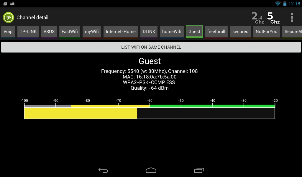 Wifi Analyzer - Preview 2