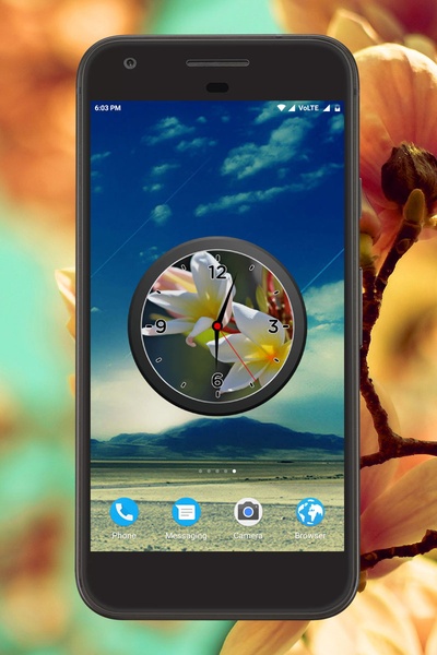 Magnolia Clock Live Wallpaper - Preview 2