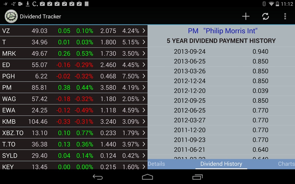 Dividend Tracker - Preview 2