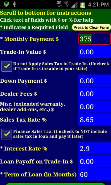 Auto Loan Calc Free - Preview 4