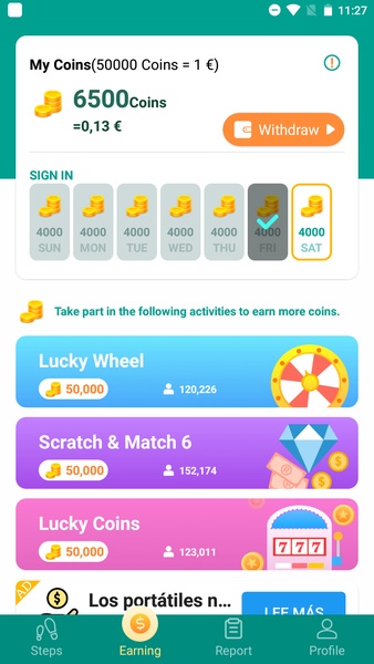 lucky step tracker