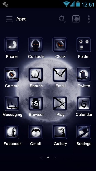 Knight GOLauncher EX Theme - Preview 2
