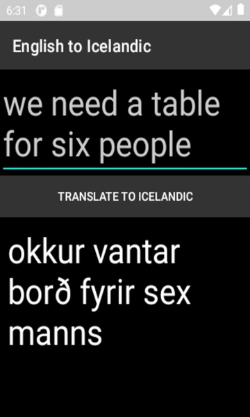 English to Icelandic - Preview 1