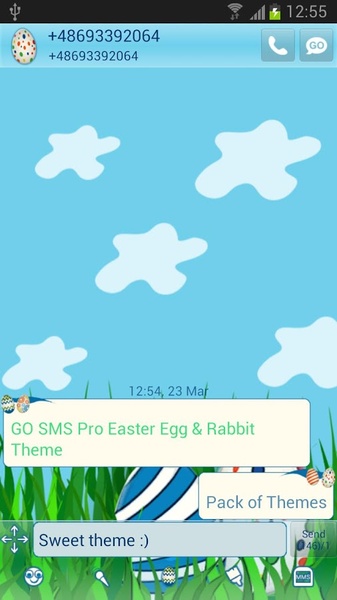 GO SMS Pro Easter Egg Rabbit - Preview 2
