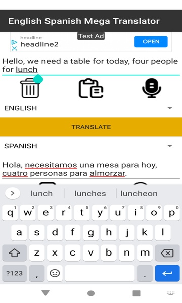 English Spanish Mega Translator - Preview 3